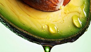 Detaillierte Nahaufnahme einer frischen Avocado