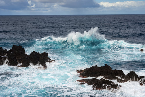 Wild surf off Madeira