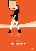 Kitesurfster in the bay of Fuerteventura