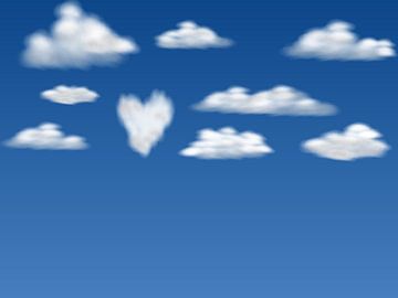 Wolken hart digitale illustratie van Kirtah Designs