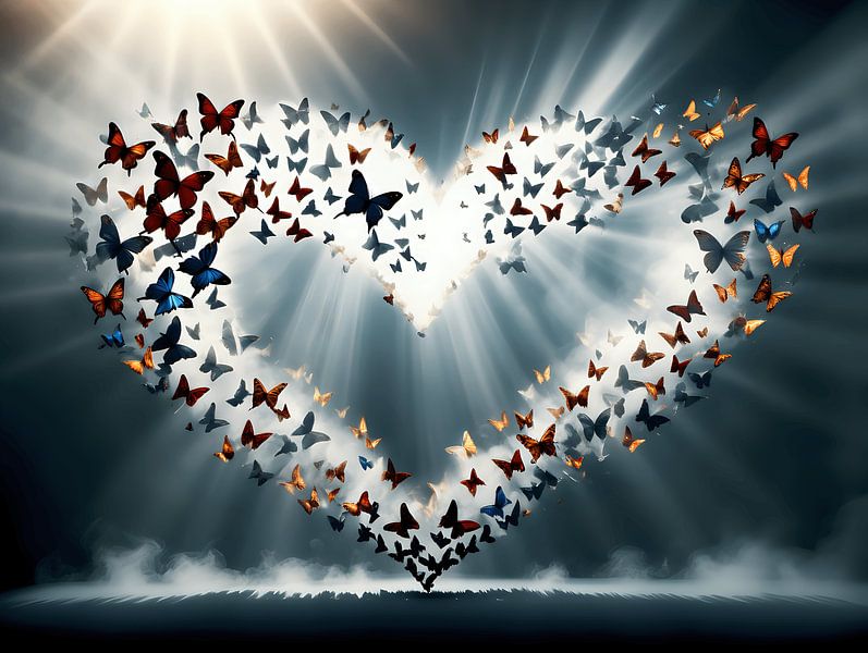 Heart of butterflies by Art Twist by M