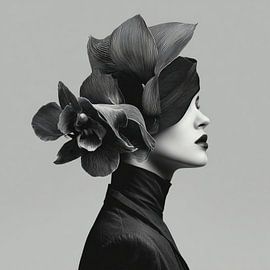 Silhouette florale – Portrait sculptural moderne