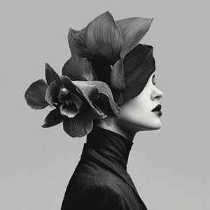 Floral Silhouette – Modern sculptural portrait