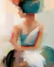 Peinture abstraite "Grandeur chic". sur Studio Allee