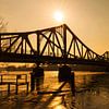 Glienicke Bridge at sunset by Frank Herrmann