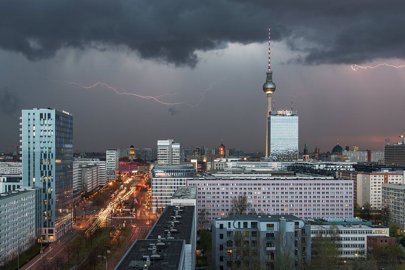 Thunderstorms over Berlin by Robin Oelschlegel