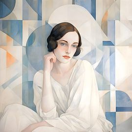 Art Deco Rust door F Parrish van FParrish Art Prints