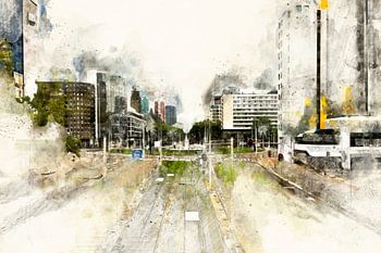 Hofplein, Rotterdam ein digitales Gemälde