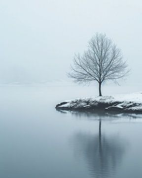 Eenzaamheid in de winter van fernlichtsicht