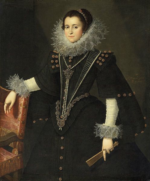 Bolome Gonzalez y Serrano,Portrait of a lady, Half-length, in by finemasterpiece