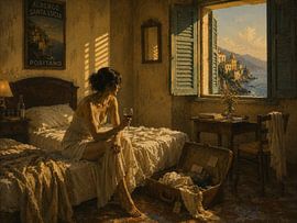 Last Evening in Positano – Mediterranean Wall Art by Dodik Hariyono