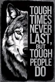 Wolf and inspirational quote art by Art & Soul Creations