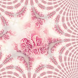 Fractale rose avec oeillets sur Sabine Wagner