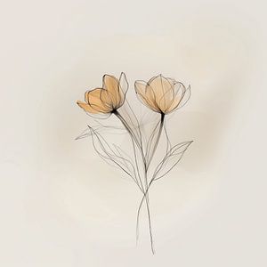 Tulpen op doek abstract