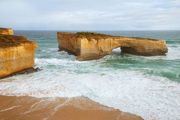 High rocks in the sea at the coast from Australian near the great ocean road by Ivonne Wierink