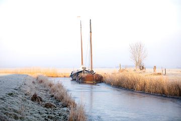 Twee schepen in de haven van Peter Kuipers