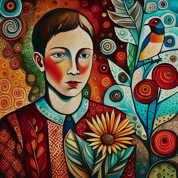 The boy selling flowers by Jan Keteleer (JanKé): A Journey Beyond the Canvas