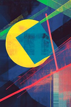 Geometrische Nachtmelodie – Abstrakt von Poster Art Shop