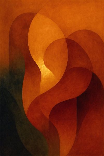 Abstract Amber Veil van Moonheart Artworks