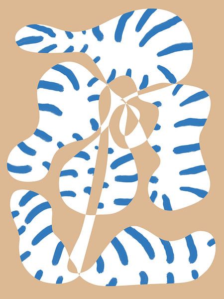 Formes abstraites Fleur Tigre imprimé par The Printable Studio