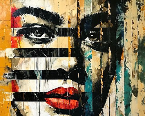 Portrait moderne de femme Portrait géométrique