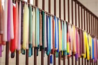 bunte, farbenfrohe, handgemachte Kerzen