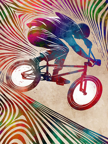 BMX biker sport art #bike #bicycle