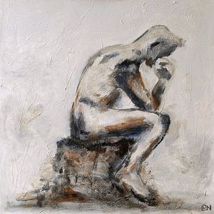 De denker, het beeld van Rodin van Linda Dammann