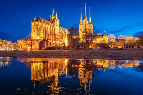 Blaue Stunde in Erfurt von Martin Wasilewski
