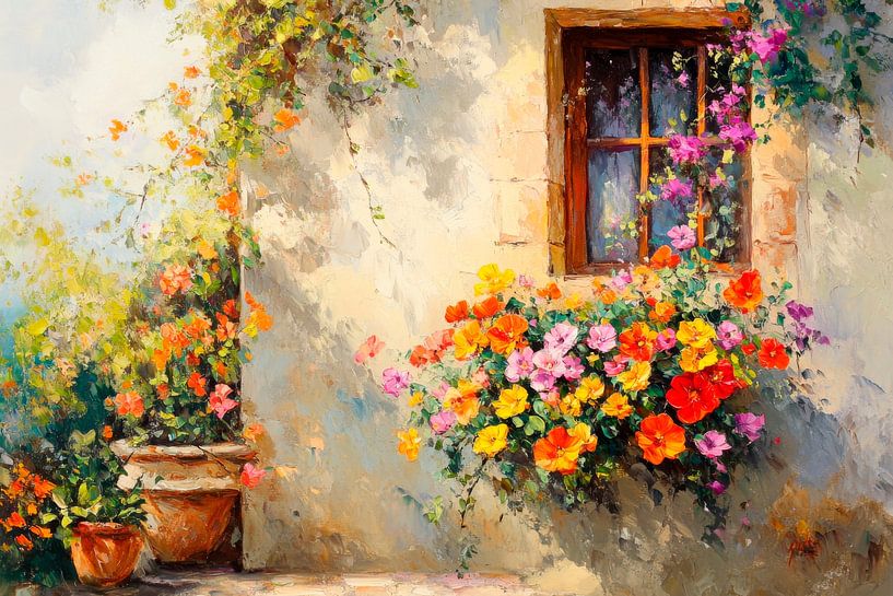 Blooming windowsill magic by Poster Art Shop