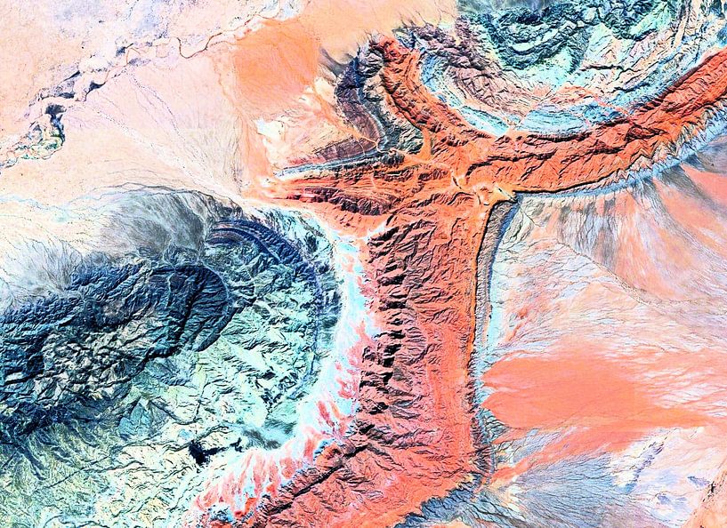 Les Andes d'Amérique du Sud vues du ciel mixed media par Werner Lehmann