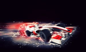 F1 Formule 1 avec effet de vitesse spécial sur Atelier Liesjes