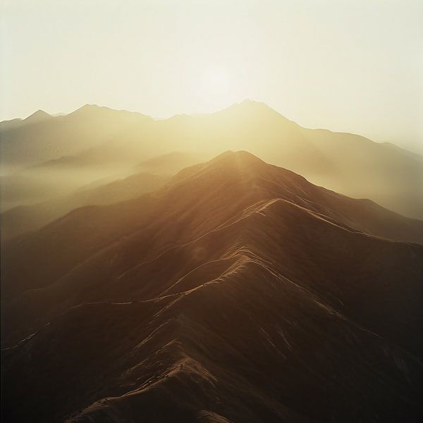 In den Bergen von fernlichtsicht