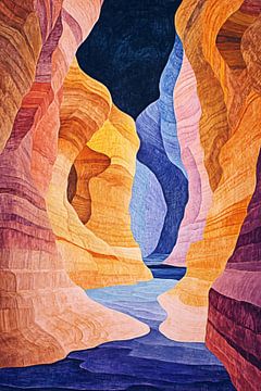Kleurrijke surrealistische canyon van Art & Soul Creations