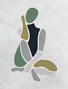 Model/vrouw zittend groen/grijs van Color Square thumbnail