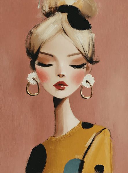 Modern portrait, illustration by Studio Allee