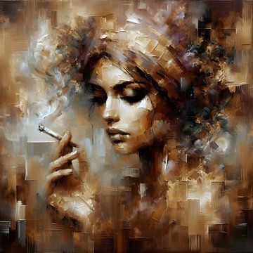 smoking woman van FoXo Art
