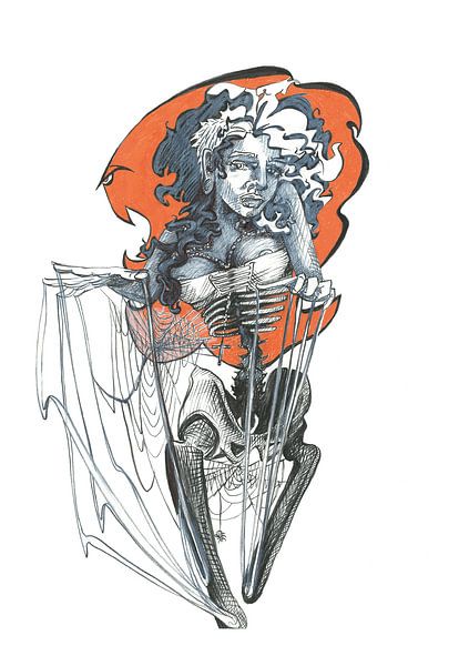 Mysterious Elegance - Unique Art Print by enola cras