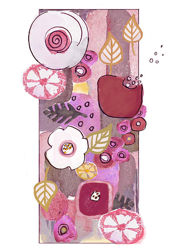 A botanical symphony in shades of berry