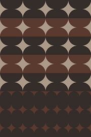 Retro 70s art. Abstract geometric pattern no. 3 by Dina Dankers