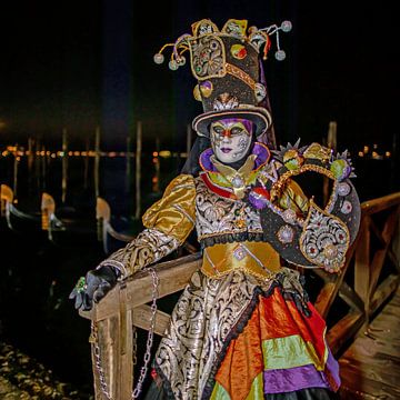 Carnaval in Venetië - 's nachts op het San Marcoplein