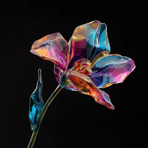 Bloem van glas kleurrijk