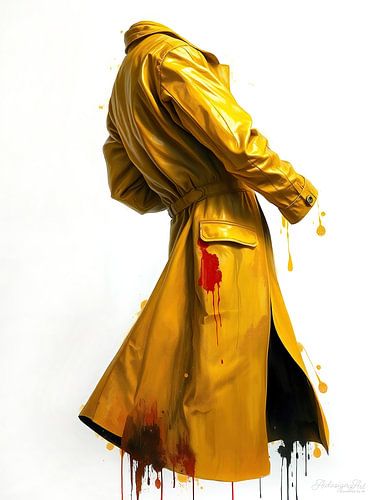 Leren jas tussen aanwezigheid en ontbinding - De gele leren jas als tijdloos symbool van herinnering, vergankelijkheid en stille elegantie in de beweging van het onzichtbare