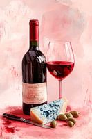 Rotwein und Käsegenuss