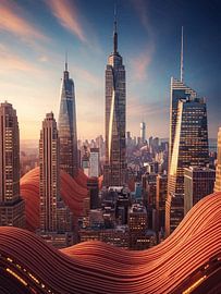 Art Deco droomlandschap van coretan tangan