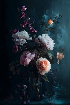 Stilleven met Pioenrozen en Rozen no.7 van Studio BB