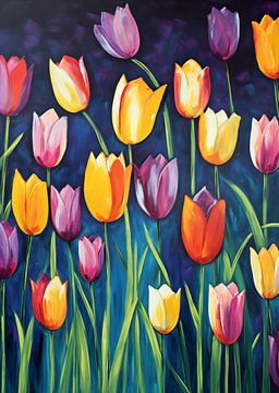 Merry Tulips by Jacky