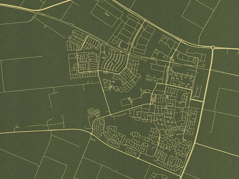 Karte von Dronten in Grünes Gold von De Kaartenwinkel