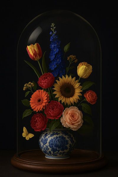Blumen unter einer Glasglocke - Radiant Past von Studio Juna