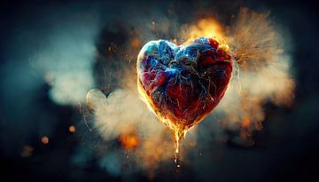 abstracte hart afbeelding van Denny Gruner